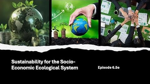 Sustainability for the Socio Economic Ecological System 6.5e