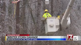 Ice storm damage hits hardest near Greensboro
