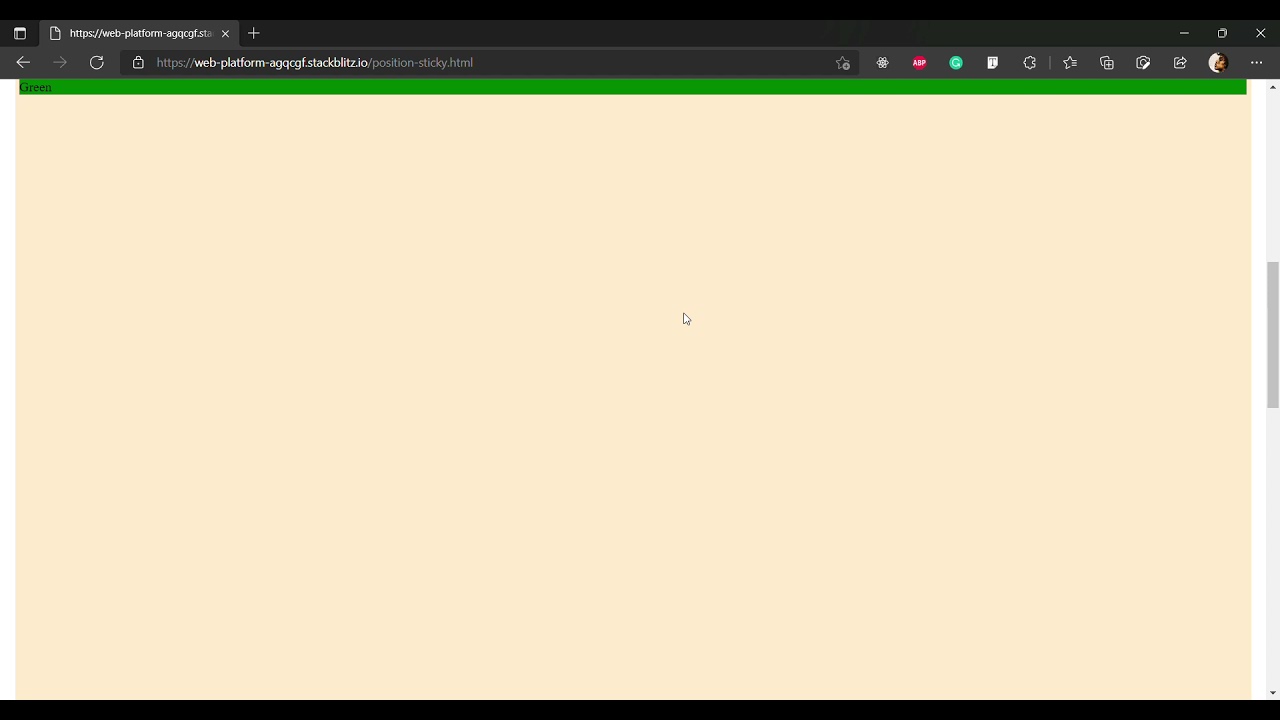 Position Sticky Scrolling YouTube