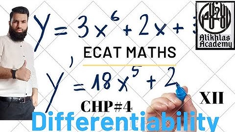 ECAT Maths Chp#4 XII , Differentiability - Short Tricks for Aptitude Test NED,Dawood,KU- Lecture 2