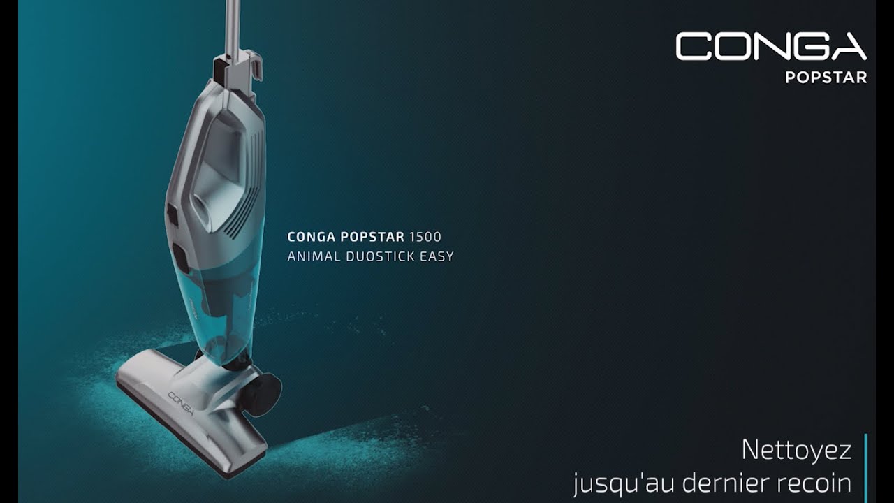 Aspirateur vertical Conga Popstar 1500 Animal DuoStick Easy 