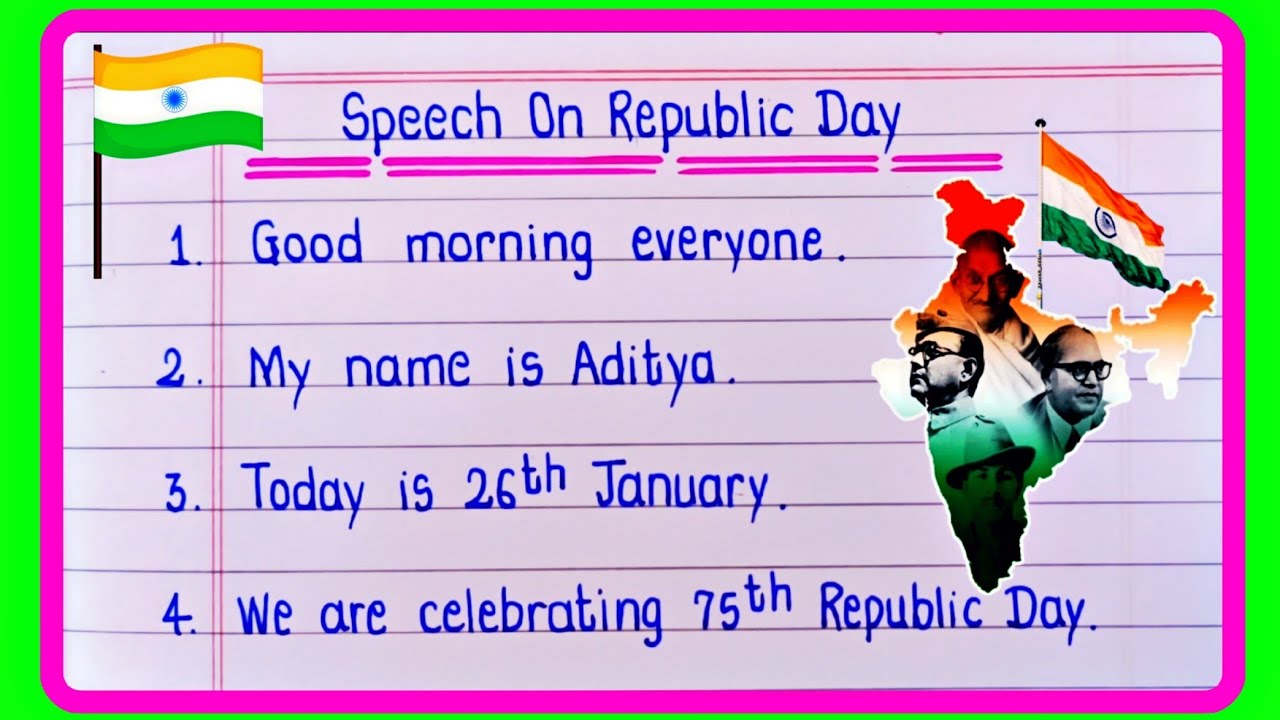 Republic Day Speech In English 2024 | Speech On Republic Day | 26 ...