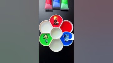 Inside Out 2 characters color mixing, guess the mixed color #colormixing #insideout #satisfying #art