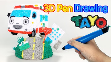 3D Pen Art and 3D Coloring l Learn Colors & Learn How To Draw l Alice the Ambulance