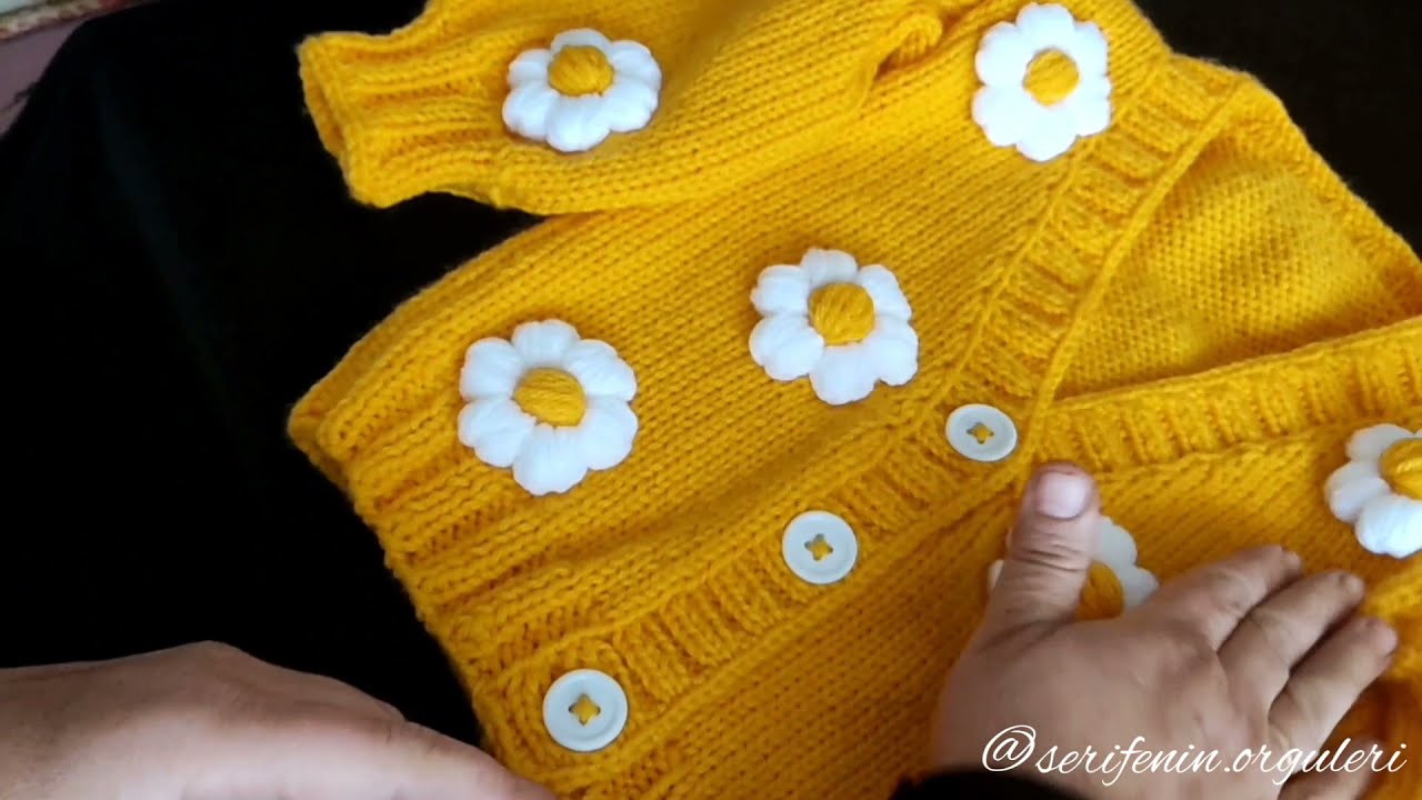 6 -12 AYLIK BEBEKLERE UYGUN ÇİÇEK HIRKA [1.Bölüm ]