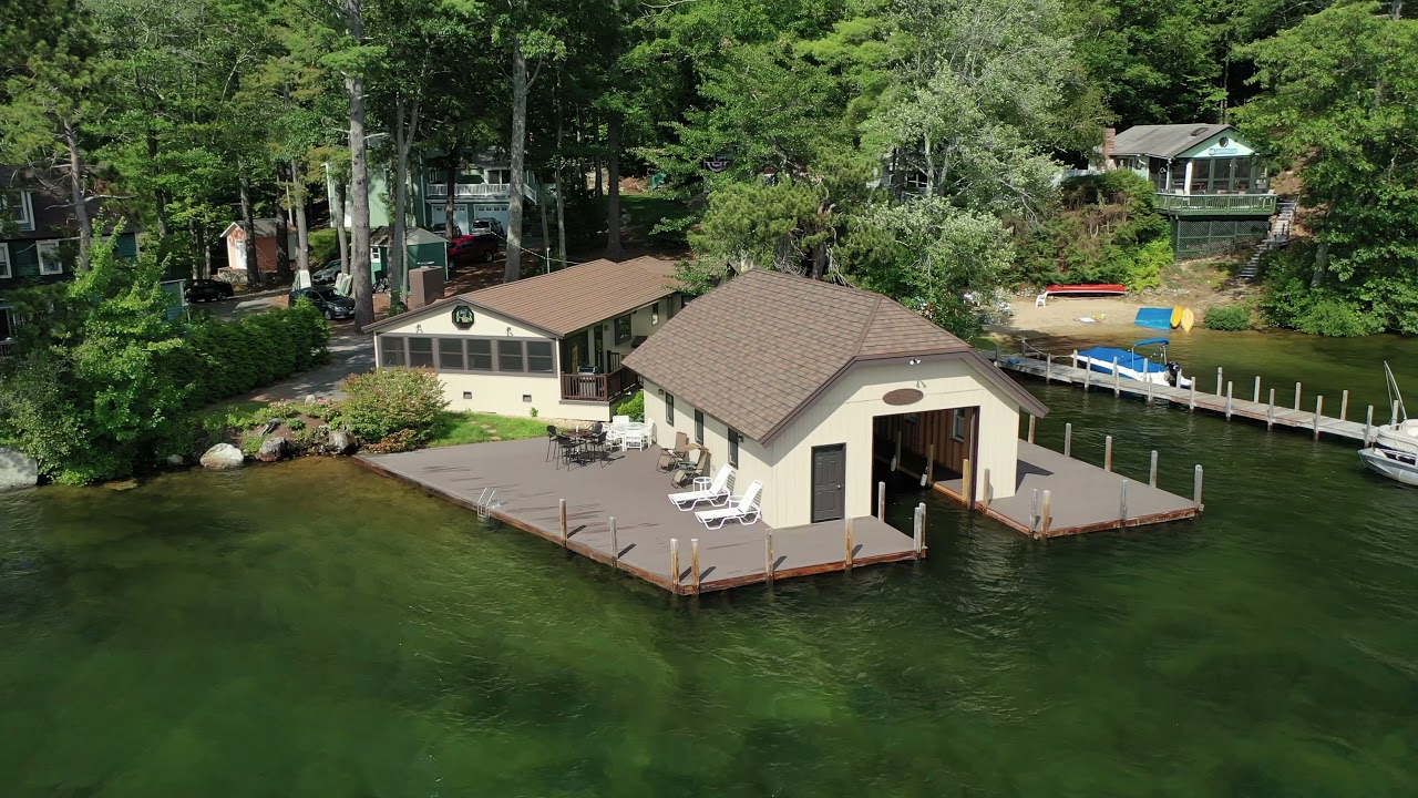 Alton Bay Waterfront Home with restored Boathouse At The Lake
