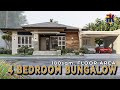 House design 4 bedroom bungalow  180sqm  exterior  interior animation