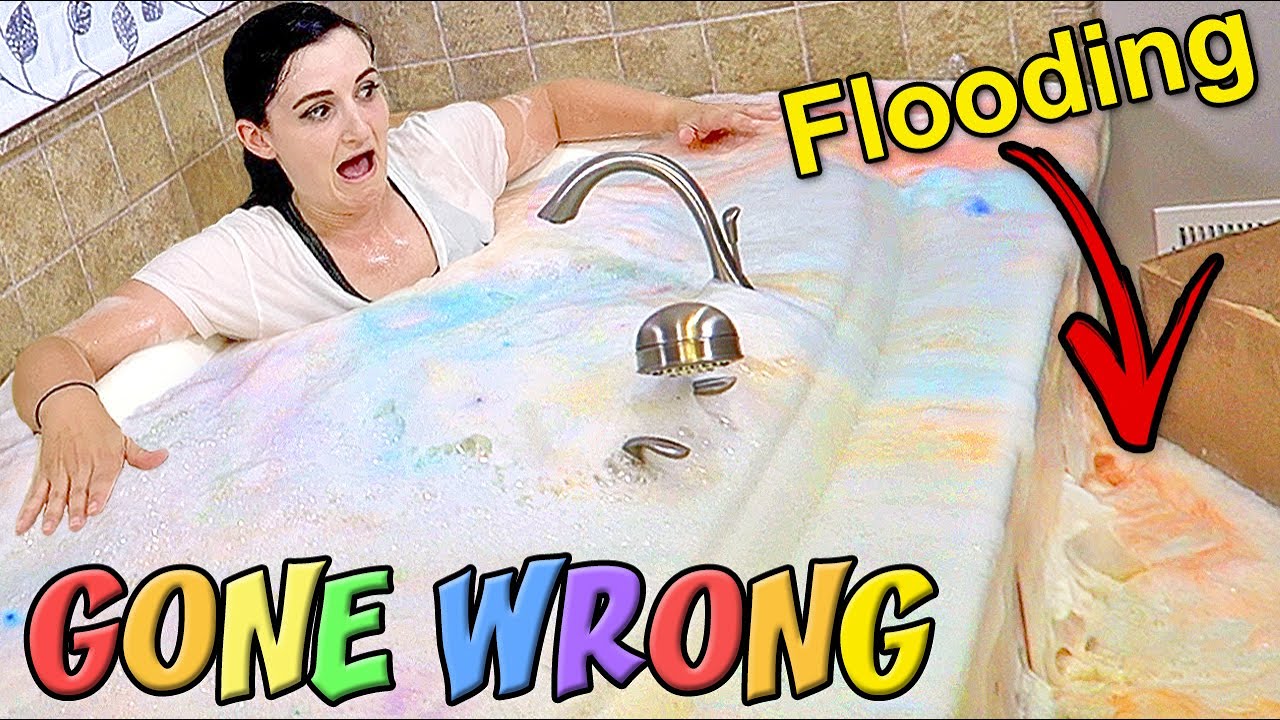 100 Bath Bomb Challenge Gone Wrong (We Flooded Our House  Cost Thousands In Damage)