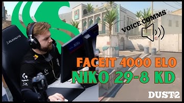 DEMO POV - NiKo (29-8) KD - VOICE COMMS (Dust2) | FACEIT 3000 ELO #cs2 #niko #falcons