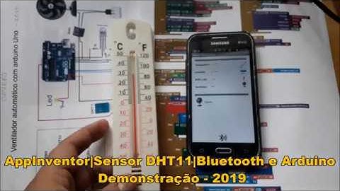 AppInventor Sensor DHT11 Bluetooth e Arduino - 2019