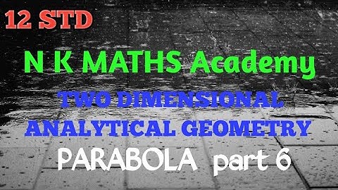 #6 ||12 std ||Ex 5.2||two dimensional analytical geometry || parabola