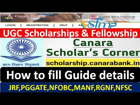 How to UGC Scholarship Registration/Login/Submit Guide details /UGC Canara Scholar's Corner/JRF/GATE