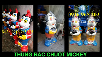 Thùng Rác Cá Heo, Chim Cánh Cụt, Gấu Trúc, Chuột Túi, Cá Chép, Chuột Mickey