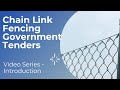 Chain Link Fencing Government Tenders Introduction - Dilip Shrivastava
