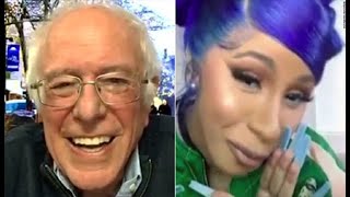 Cardi B and ‘Uncle’ Bernie Sanders get candid about Joe Biden and ‘quarantine nails’