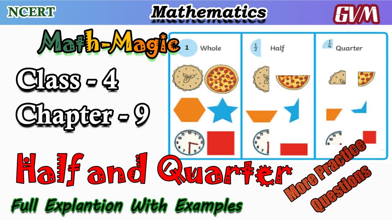 NCERT | Class 4 | Math | Chapter 9 | Halves and Quarters | More ...