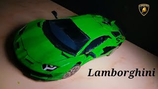 How to make car with cardboard || Lamborghini Aventador SVJ || Part 1 || DIY cardboard car