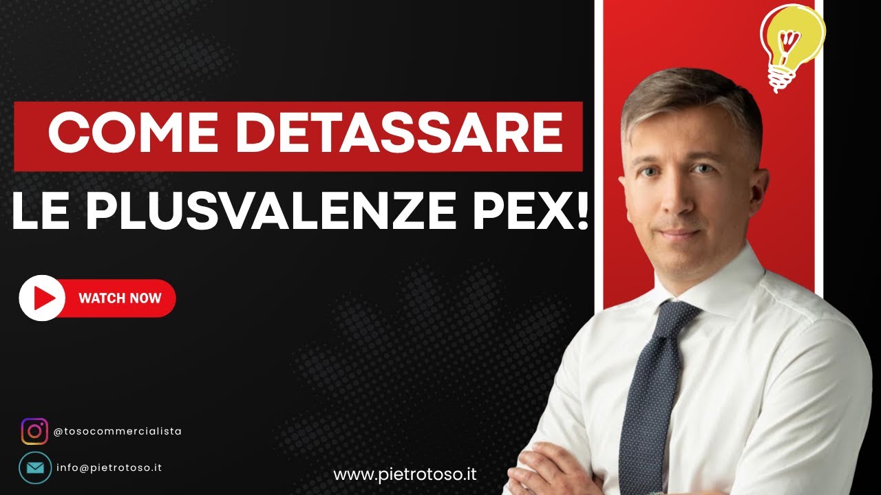 COME DETASSARE LE PLUSVALENZE PEX! (spiegato in modo chiaro e semplice)