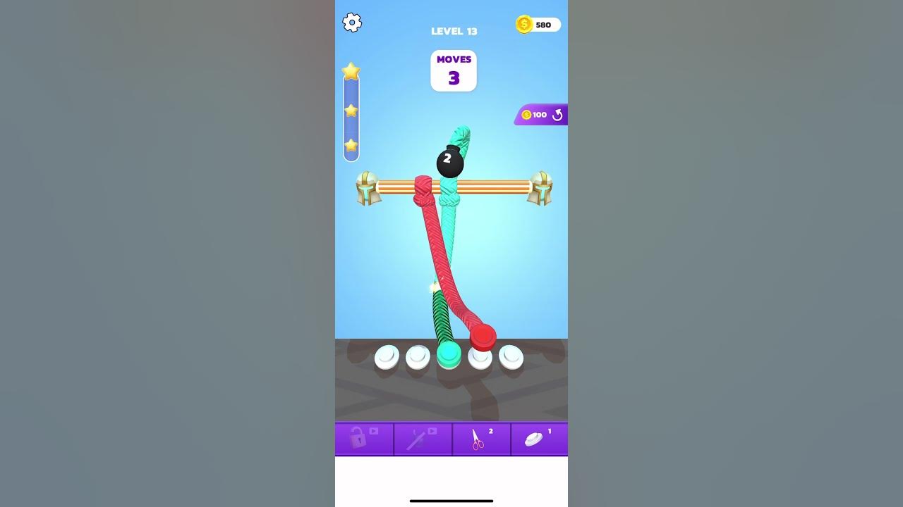 Tangle Master 3D 🧶 untangle rope game level 13 YouTube