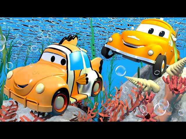 Garasi mobil untuk anak-anak Hnery seekor Ikan Nemo - sanggar lukis Tom 🎨 truk kartun class=