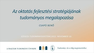 Az oktatás fejlesztési stratégiájának tudományos megalapozása