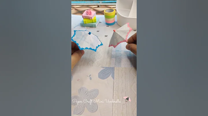 Paper Craft Mini Umbrella ⛱️#sahanasart #shorts #shortsfeed #trending #papercraft