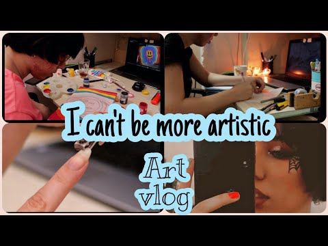 ولاگ_ هرکار هنری که بلد بودم و انجام دادم 😍  art vlog