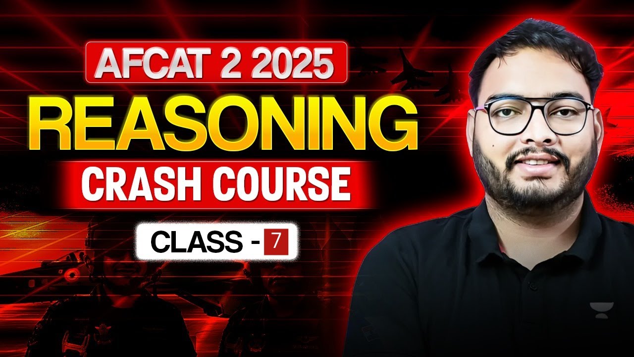 AFCAT 2 2025 | Reasoning Crash Course Class 7 | By Sandeep Sir - YouTube