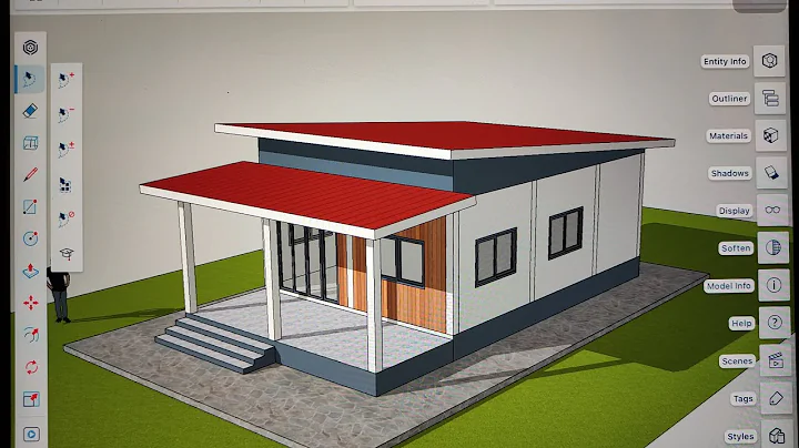 sketchup ipad , 3d modeling a simple house , sketchup 3d