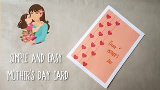 Simple and Easy Card for Mother&#39;s Day /  handmade mother&#39;s day greeting card