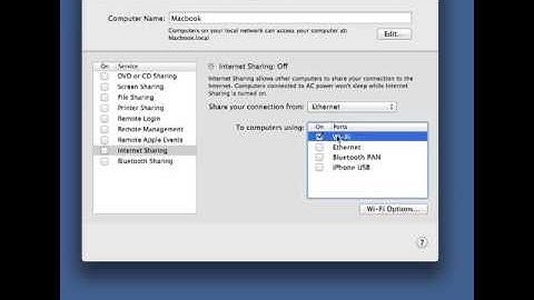How to share ethernet over WiFi in Mac