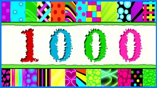 Numbers 1-1000 colorful 3d | Números de 1 a 1000 coloridos 3d | 1000 seconds | 1から1000までの数字