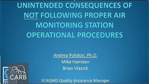 Day 1: Fundamentals of Ambient Air Monitoring - Consequences of Not Following Proper Procedure