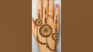 Easy and simple 1mint trick mehndi design|#mehndi  back hand mehndi design #dreamsmehndiarts