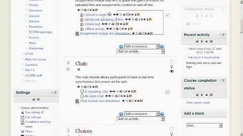 Drag and Drop Blocks in Moodle 2.3