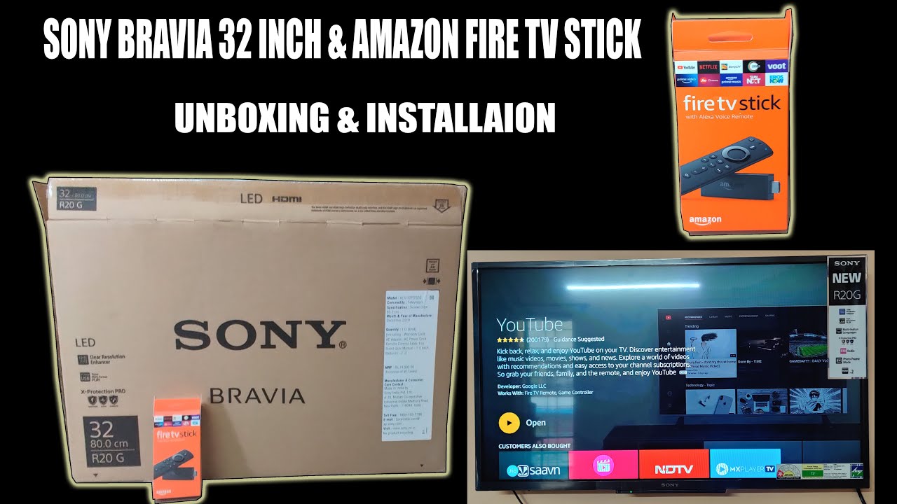 Sony Bravia 32inch TV & Amazon Fire Tv Stick || Unboxing & Installaion ||  Salman sm