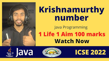 Krishnamurthy number in java program Class X ICSE Prateik Sharma by Java