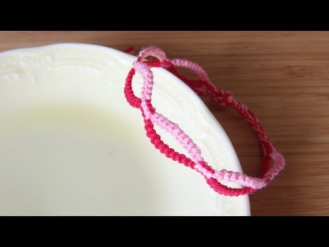 平編みで2連ミサンガの作り方 Youtube