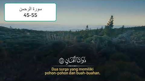 سورة الرحمن الآيات 45-55 مع تكرار للحفظ بصوت جميل |