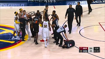 Nikola Jokic shoves Markieff Morris after Morris fouled him at halfcourt 💀