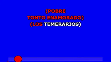 Karaoke _ Pobre Tonto Enamorado _ Los Temerarios _ demo