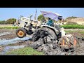 Swaraj 744 fe tractor stuck in mud  tractor rich prepare farming