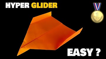 How to make THE best HYPER GLIDER PAPER AIRPLANE ✈️🎖️