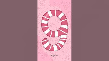 Sweet Countdown 9 to 0 | Candy Numbers with Voice. #countdowntimer #shorts