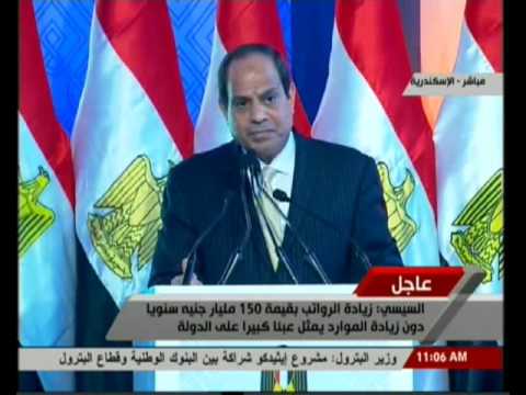 كلمة الرئيس عبدالفتاح السيسي فى إفتتاح مشروع مجمع الشركة المصرية لإنتاج الإيثيلين 13 8 2016