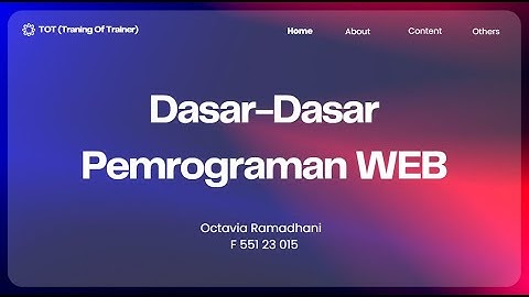 Micro Teaching : Video Pembelajaran Praktikum Pemrograman Web