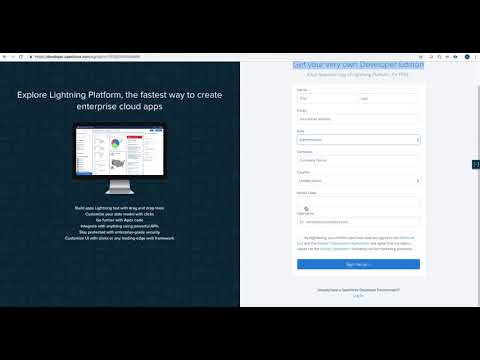 Create Salesforce Org & Login to Salesforce