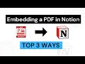 Embed PDFs in Notion: Top 3 Methods 📁