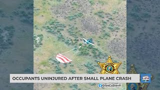 Occupants uninjured after small plane crash