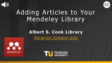 Adding Files to Your Mendeley Library